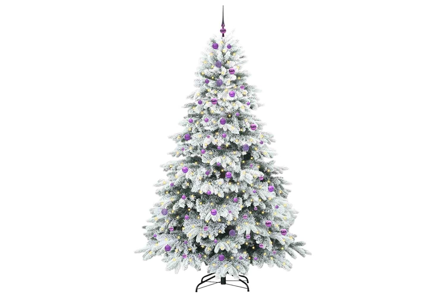 Vidaxl Artificial Christmas Tree With 300 Leds Green 240 Cm Pe And Pvc-3