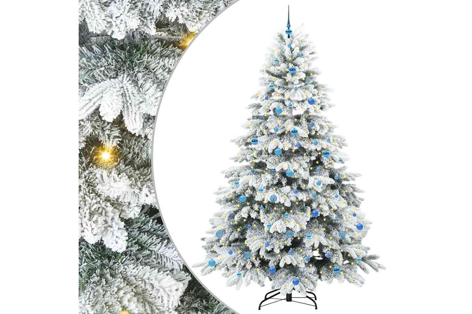 Vidaxl Artificial Christmas Tree With 300 Leds Green 240 Cm Pe And Pvc-2