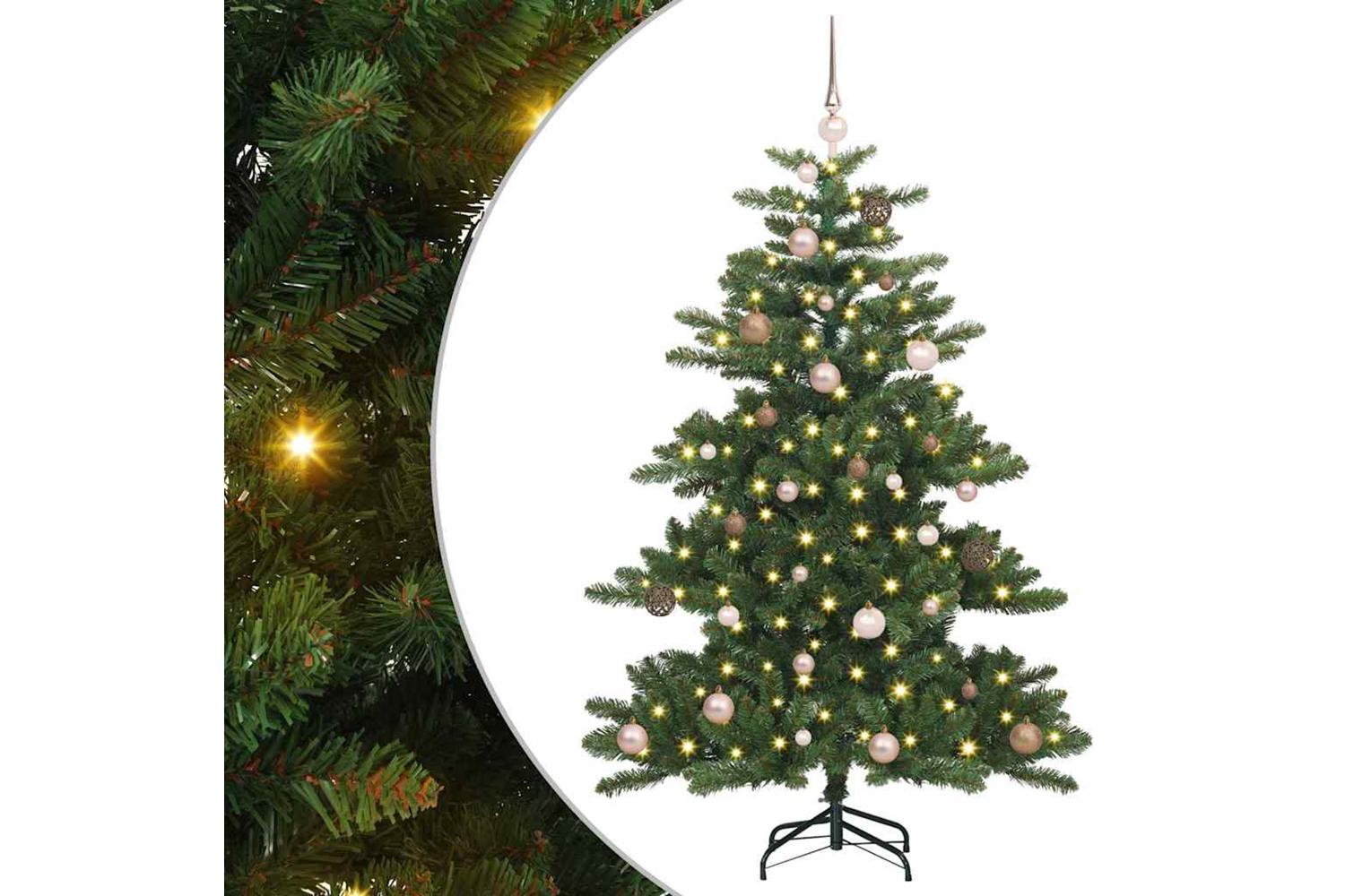 Vidaxl Artificial Hinged Christmas Tree With 150 Leds 150 Cm Pvc