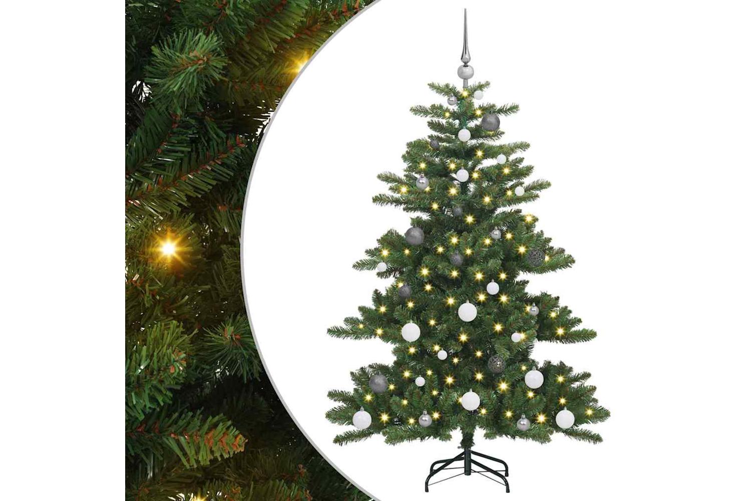 Vidaxl Artificial Hinged Christmas Tree With 150 Leds 150 Cm Pvc-2