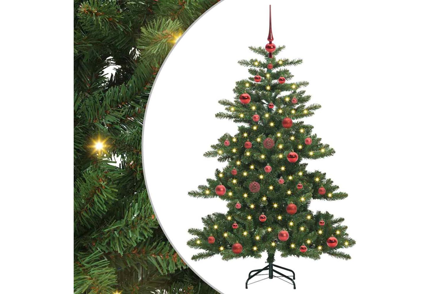 Vidaxl Artificial Hinged Christmas Tree With 150 Leds 150 Cm Pvc