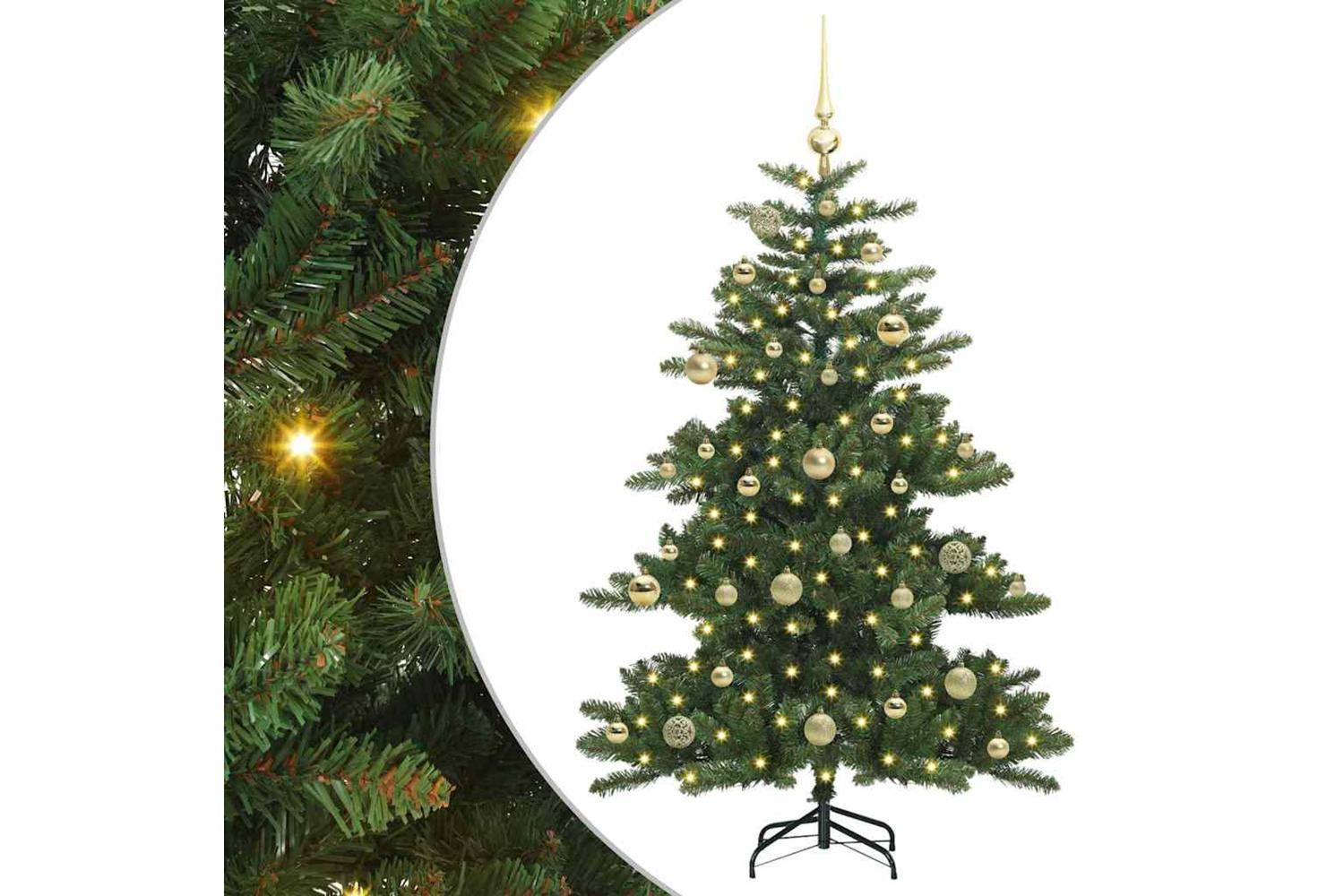 Vidaxl Artificial Hinged Christmas Tree With 150 Leds 150 Cm Pvc-2