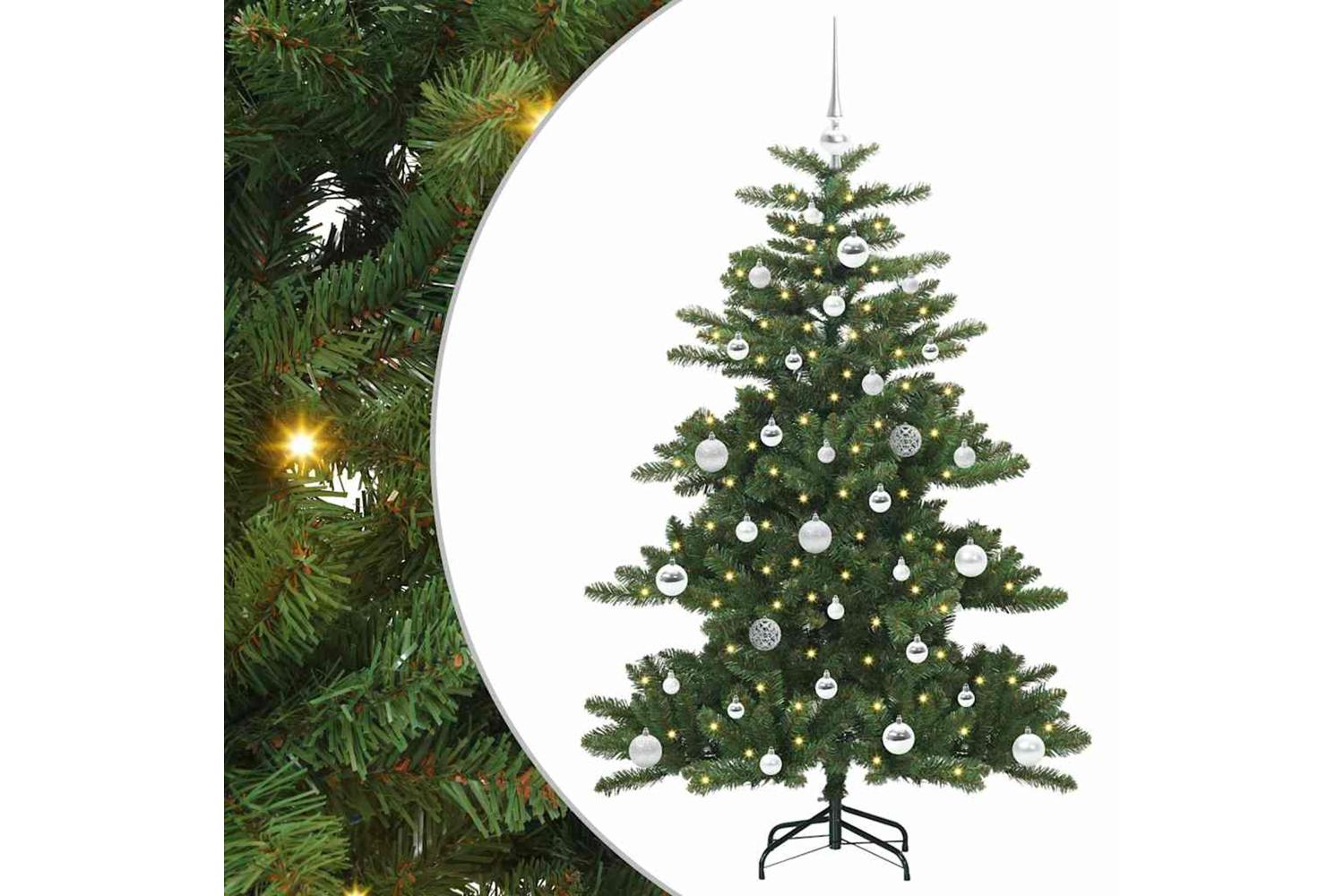 Vidaxl Artificial Hinged Christmas Tree With 150 Leds 150 Cm Pvc-2