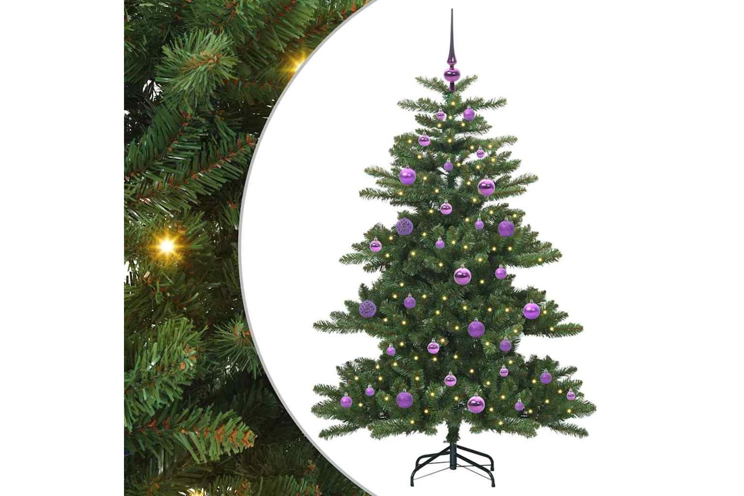 Vidaxl Artificial Hinged Christmas Tree With 150 Leds 150 Cm Pvc-2