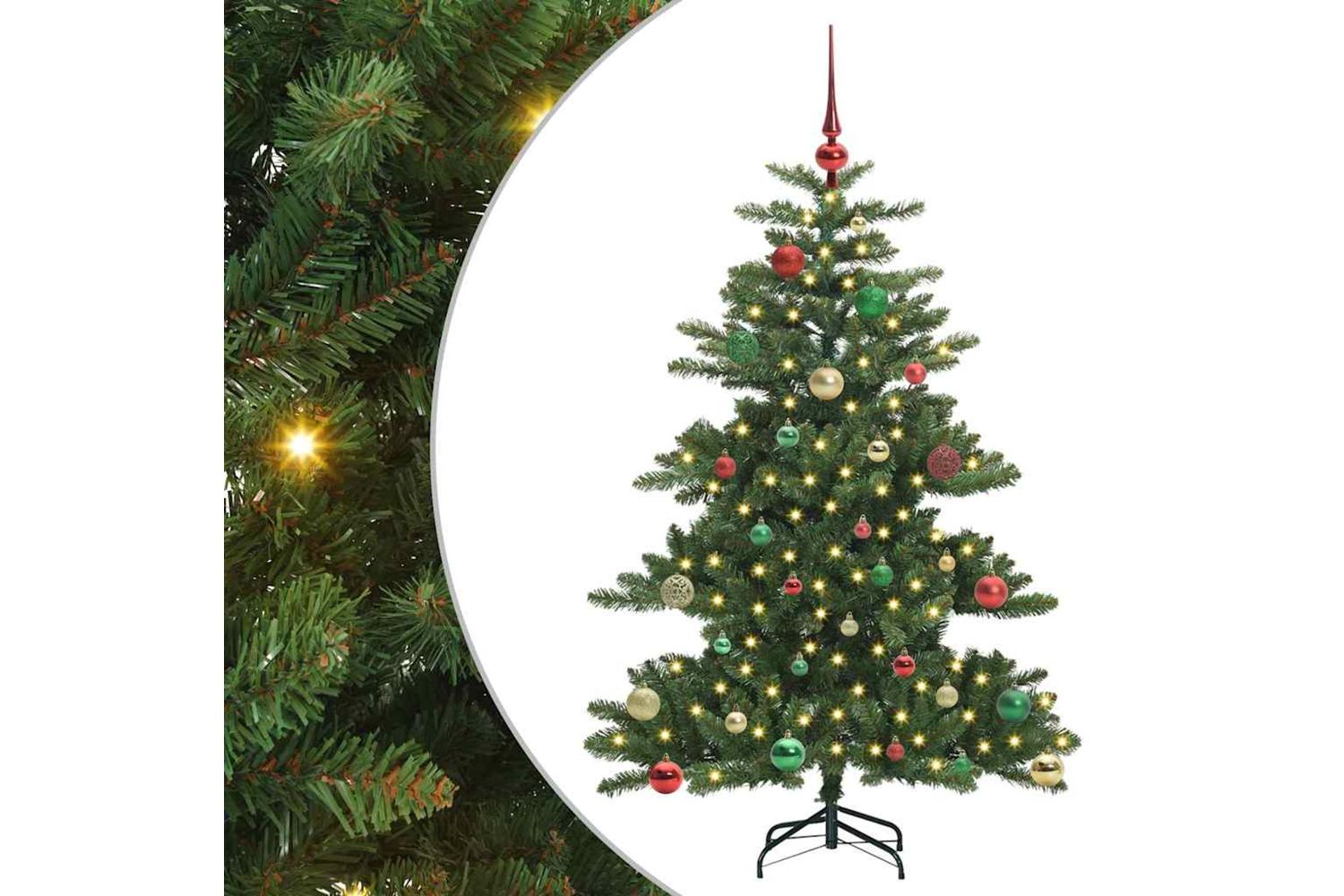 Vidaxl Artificial Hinged Christmas Tree With 150 Leds 150 Cm Pvc-2