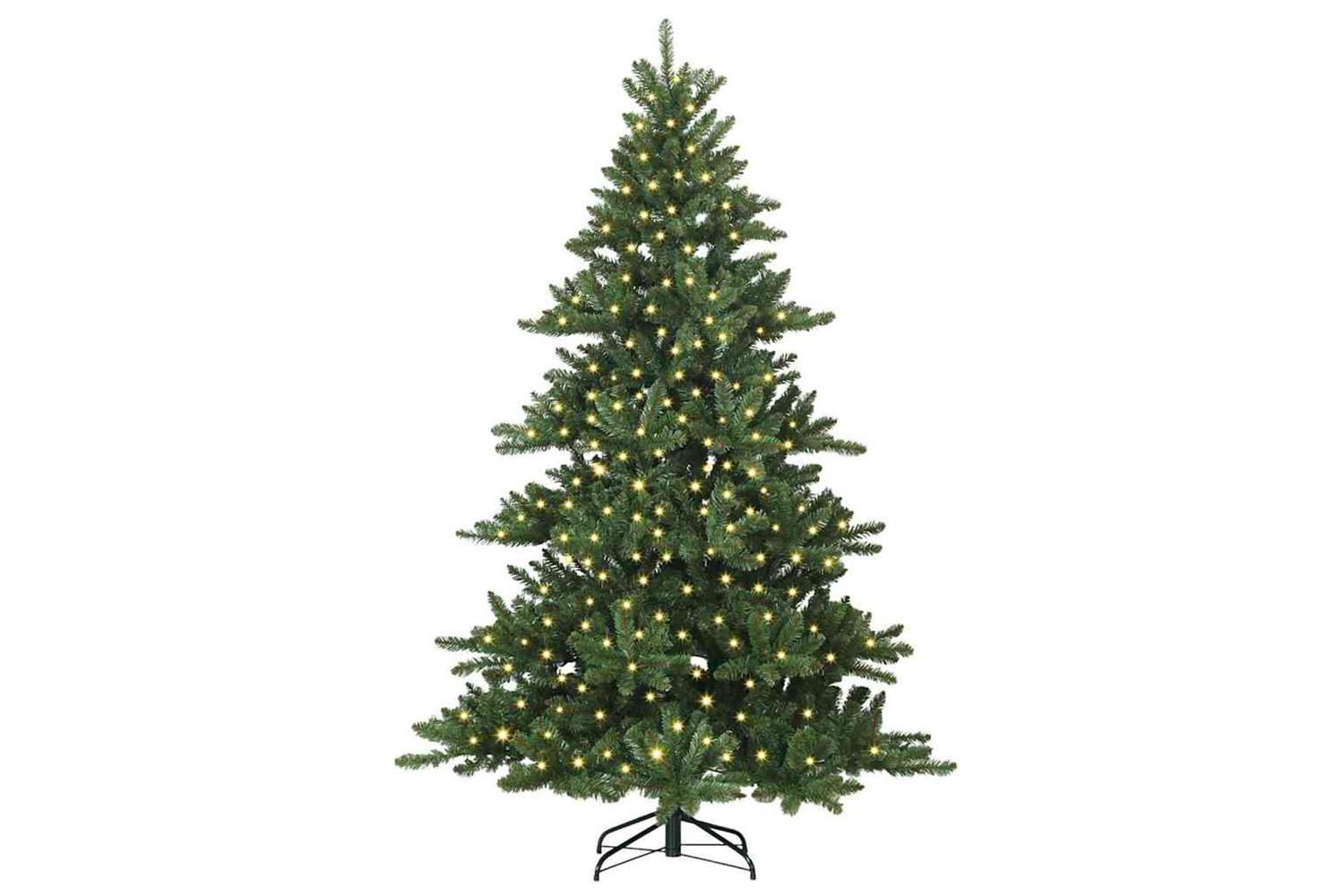 Vidaxl Artificial Hinged Christmas Tree With 300 Leds 180 Cm Pvc-3