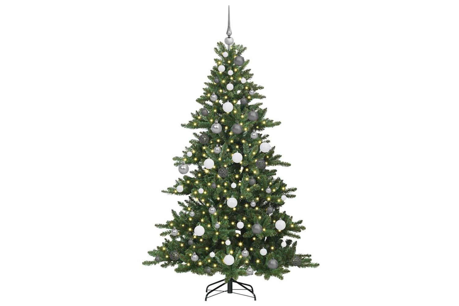 Vidaxl Artificial Hinged Christmas Tree With 300 Leds 180 Cm Pvc-3