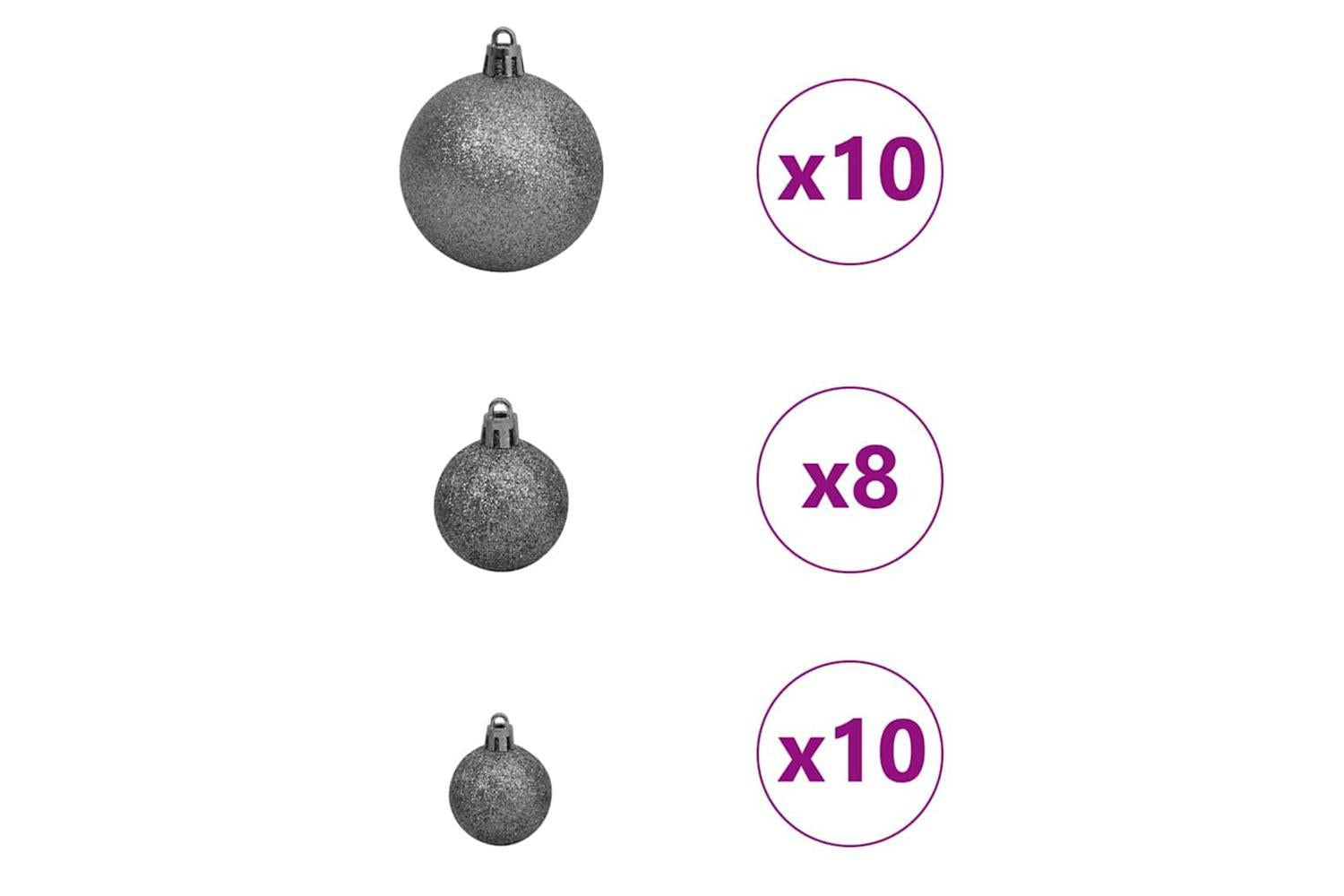 Vidaxl Artificial Hinged Christmas Tree With 300 Leds 180 Cm Pvc-7