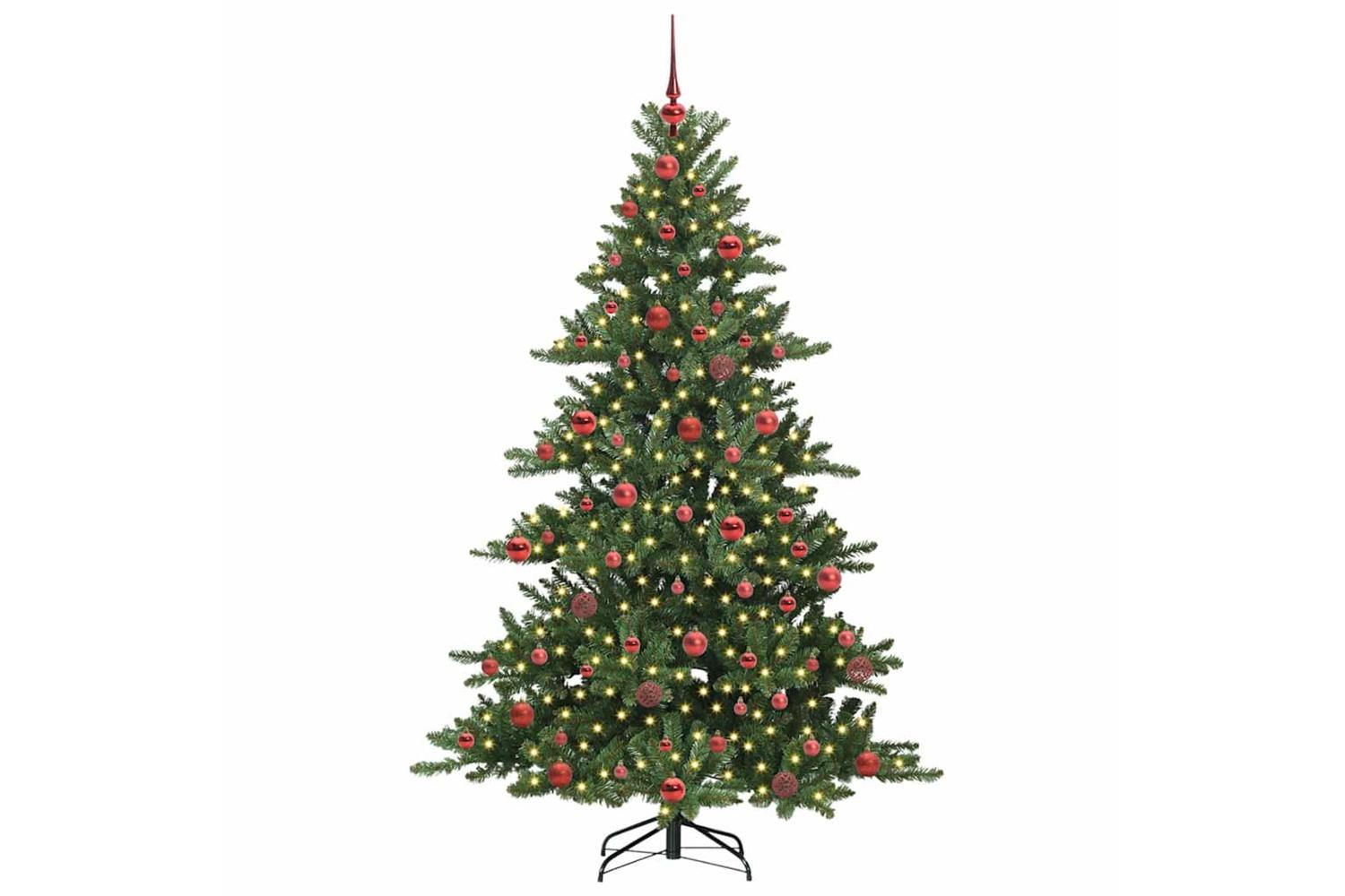 Vidaxl Artificial Hinged Christmas Tree With 300 Leds 180 Cm Pvc-3