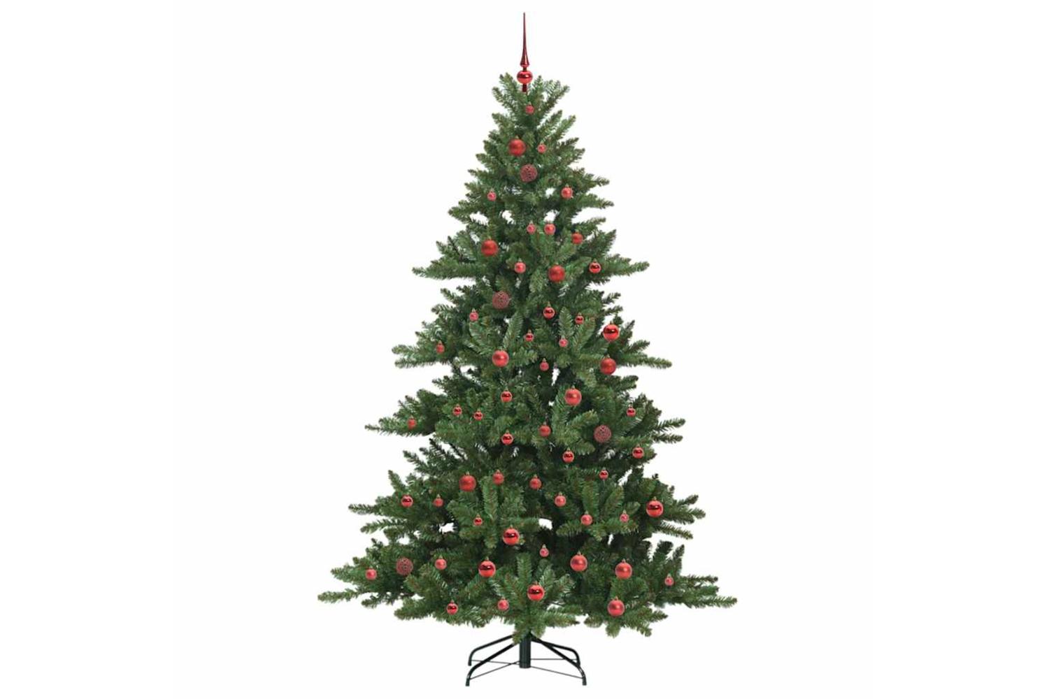 Vidaxl Artificial Hinged Christmas Tree With 300 Leds 210 Cm Pvc-4