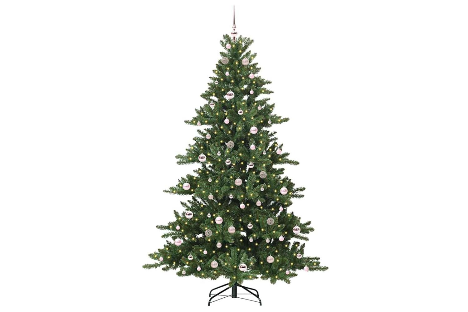 Vidaxl Artificial Hinged Christmas Tree With 300 Leds 210 Cm Pvc-3