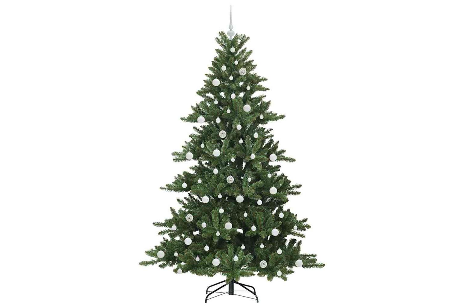 Vidaxl Artificial Hinged Christmas Tree With 300 Leds 210 Cm Pvc-4