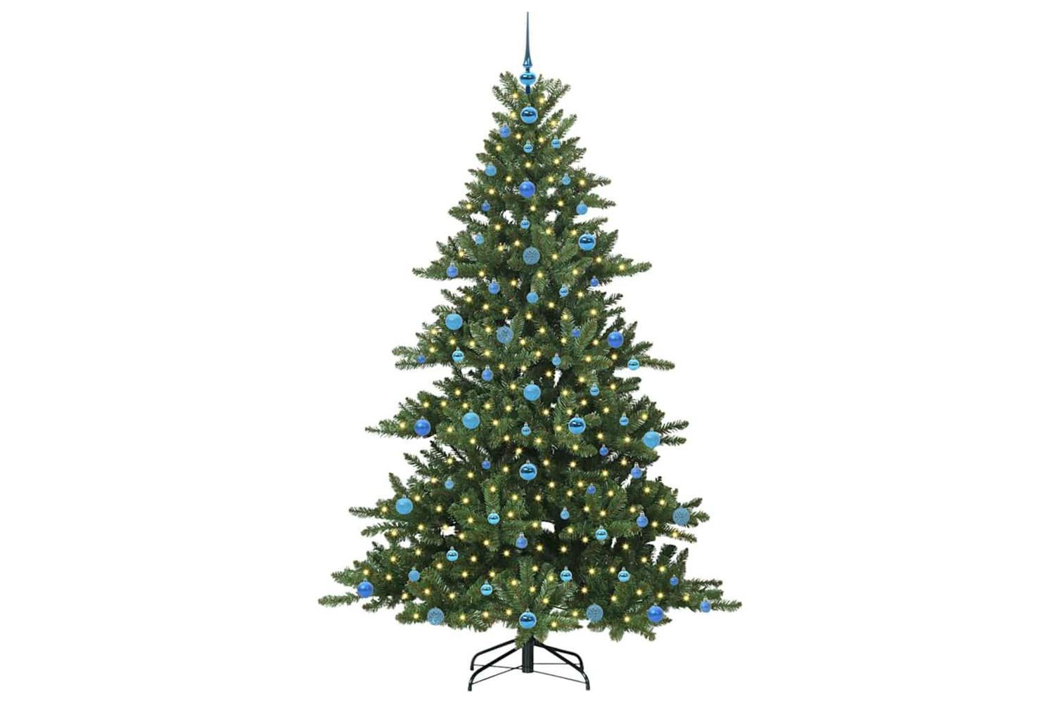 Vidaxl Artificial Hinged Christmas Tree With 300 Leds 210 Cm Pvc-3
