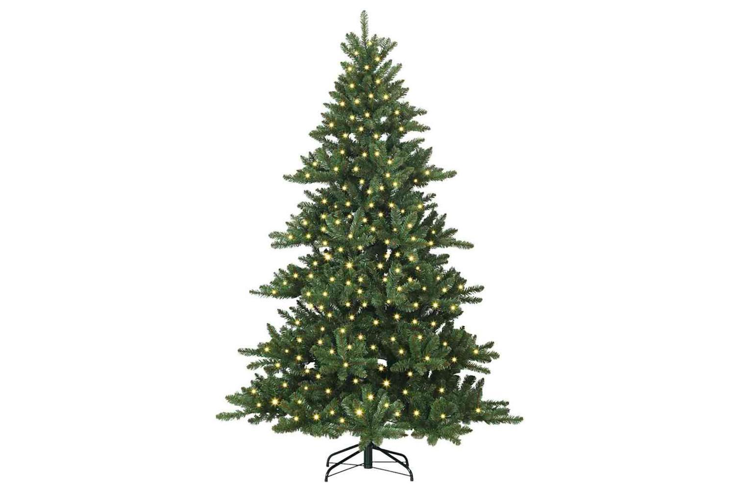 Vidaxl Artificial Hinged Christmas Tree With 300 Leds 240 Cm Pvc-3