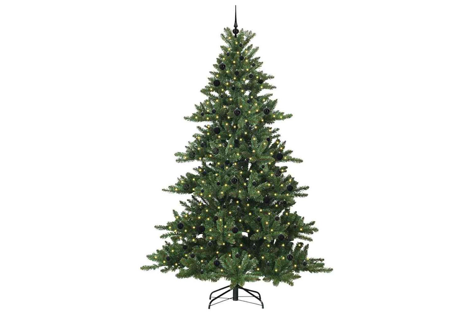 Vidaxl Artificial Hinged Christmas Tree With 300 Leds 240 Cm Pvc-3