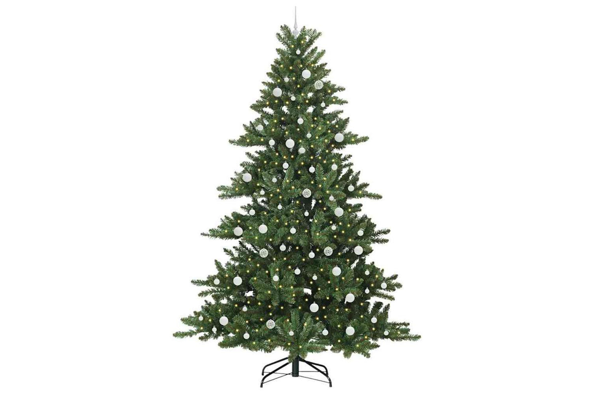 Vidaxl Artificial Hinged Christmas Tree With 300 Leds 240 Cm Pvc-3