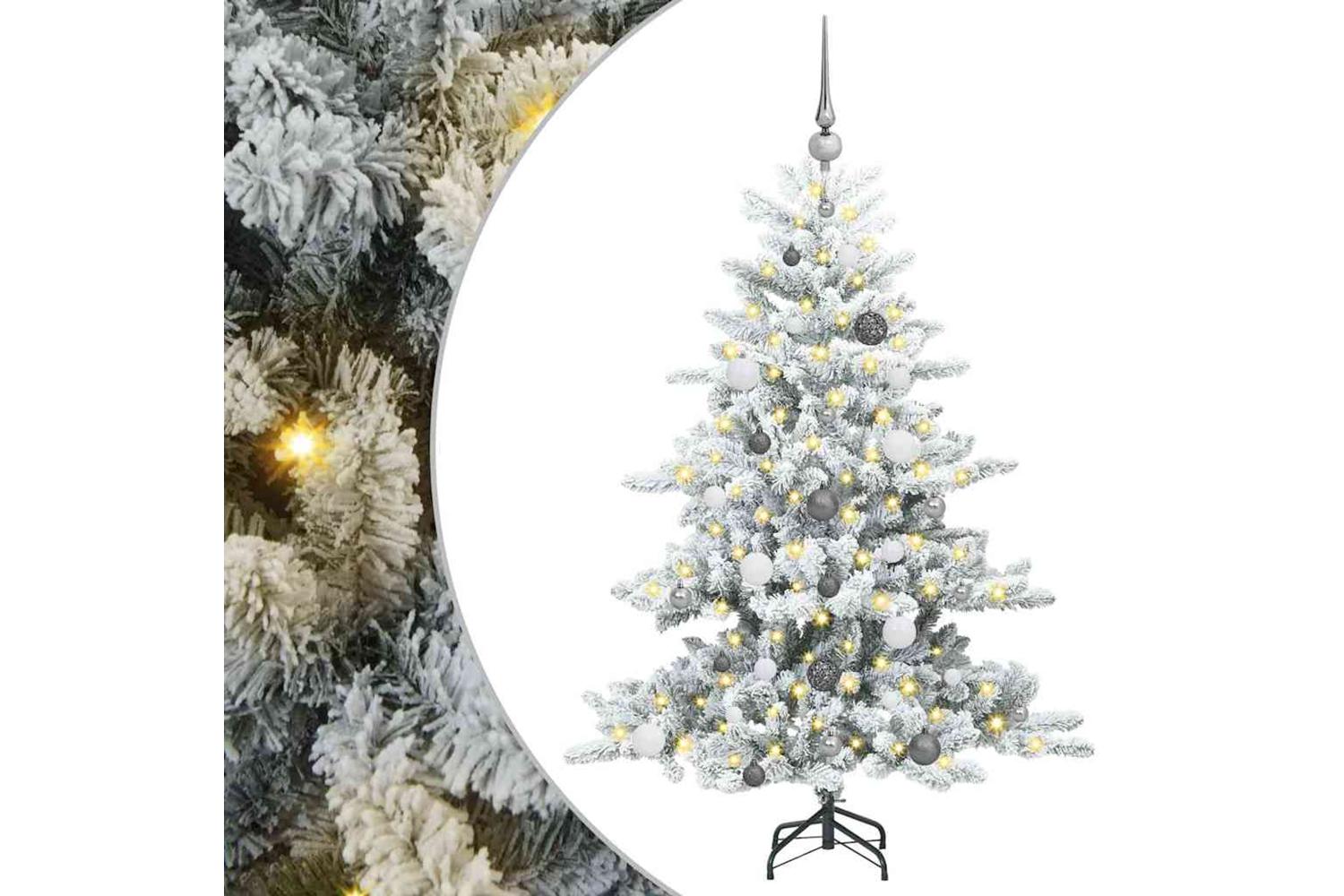 Vidaxl Artificial Hinged Christmas Tree With 150 Leds 150 Cm Pvc-2