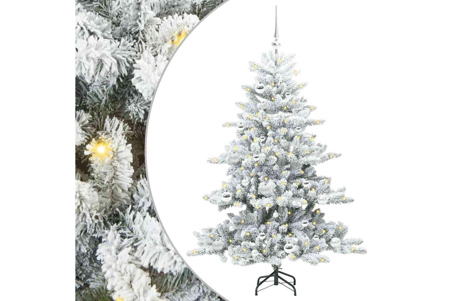 Vidaxl Artificial Hinged Christmas Tree With 150 Leds 150 Cm Pvc-2