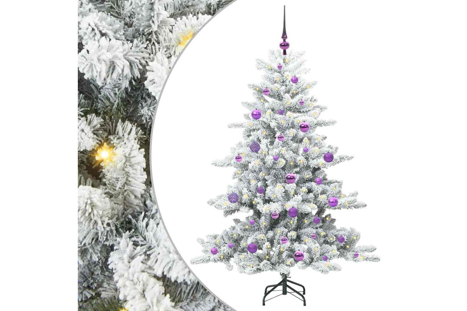 Vidaxl Artificial Hinged Christmas Tree With 150 Leds 150 Cm Pvc-2