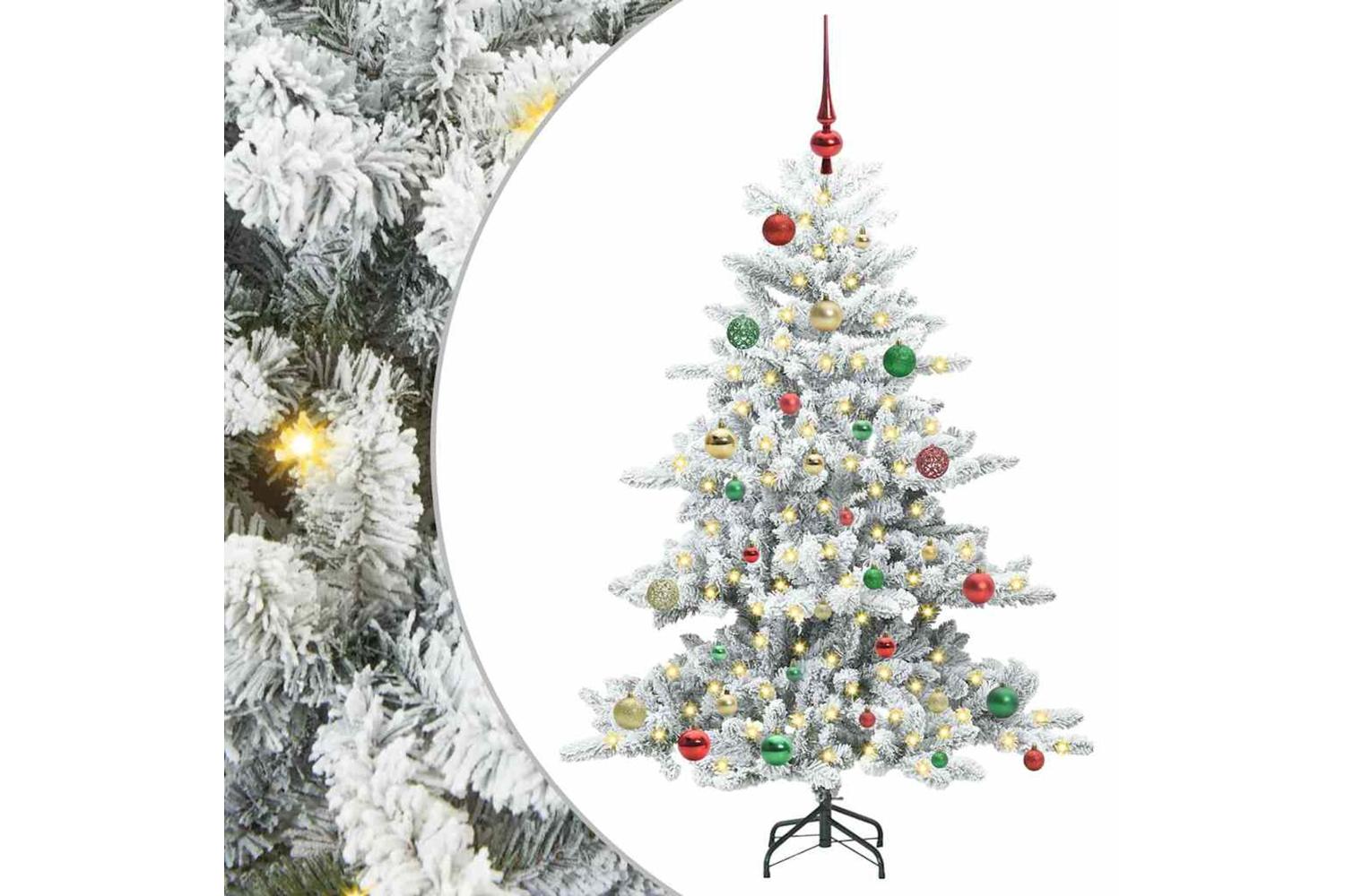 Vidaxl Artificial Hinged Christmas Tree With 150 Leds 150 Cm Pvc-2