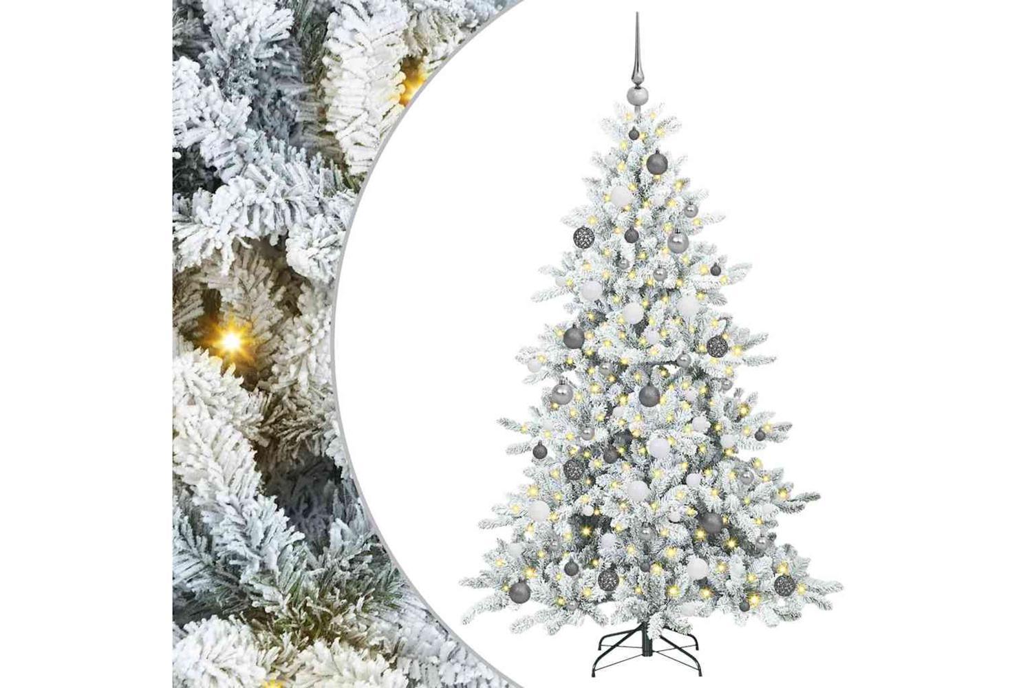 Vidaxl Artificial Hinged Christmas Tree With 300 Leds 180 Cm Pvc-2