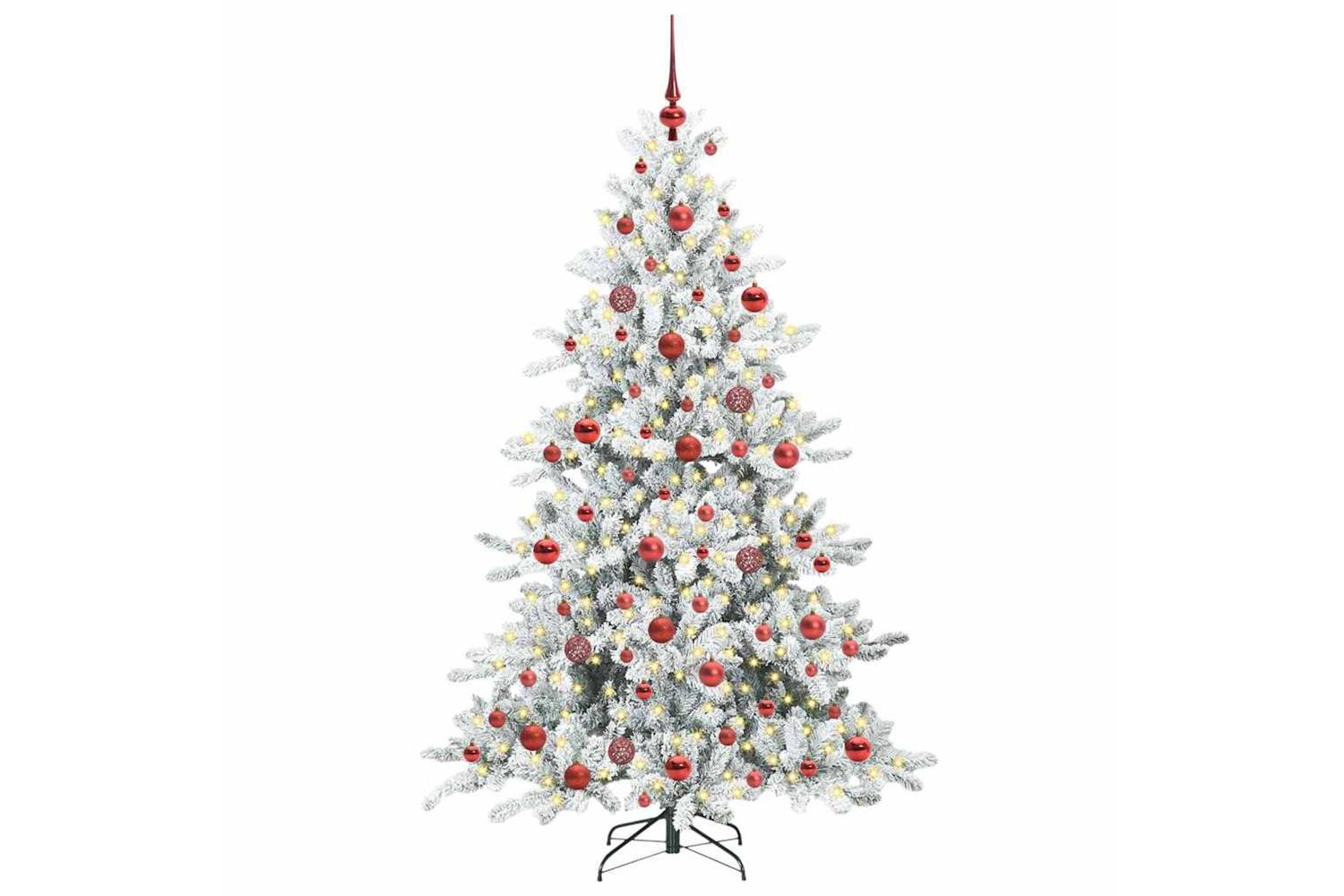 Vidaxl Artificial Hinged Christmas Tree With 300 Leds 180 Cm Pvc-3