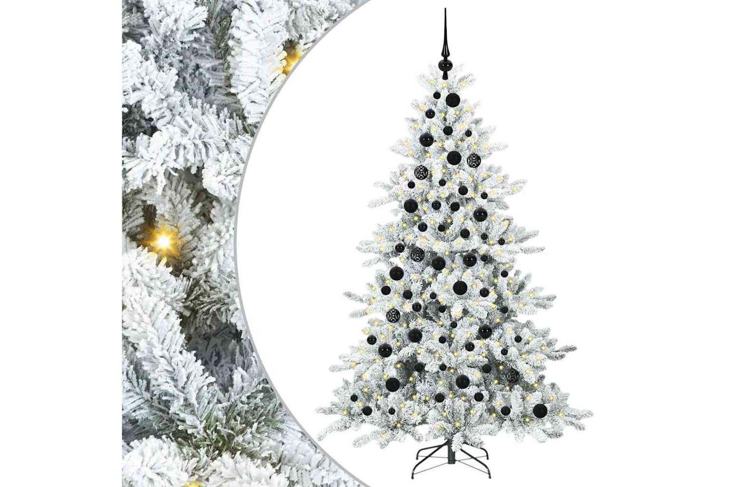 Vidaxl Artificial Hinged Christmas Tree With 300 Leds 180 Cm Pvc-2