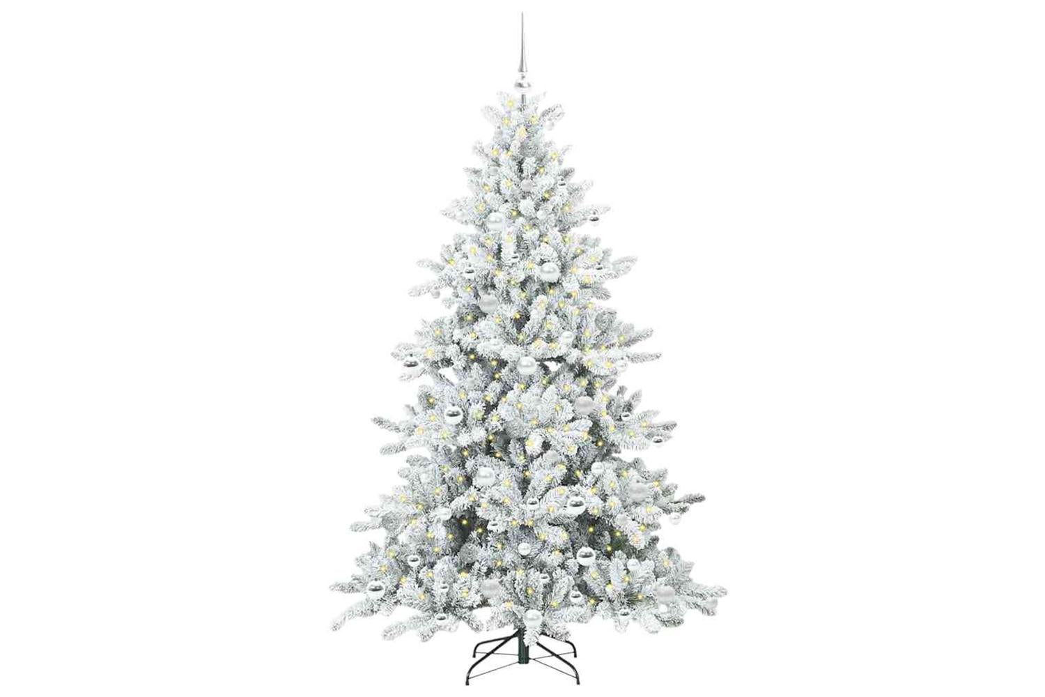 Vidaxl Artificial Hinged Christmas Tree With 300 Leds 180 Cm Pvc-3