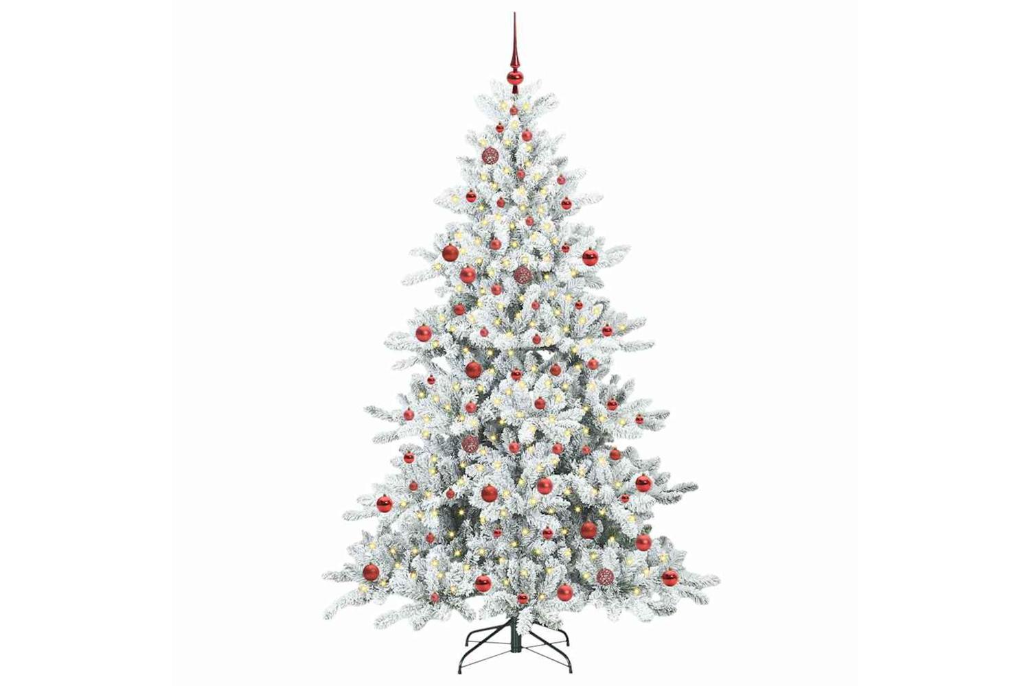Vidaxl Artificial Hinged Christmas Tree With 300 Leds 210 Cm Pvc-3