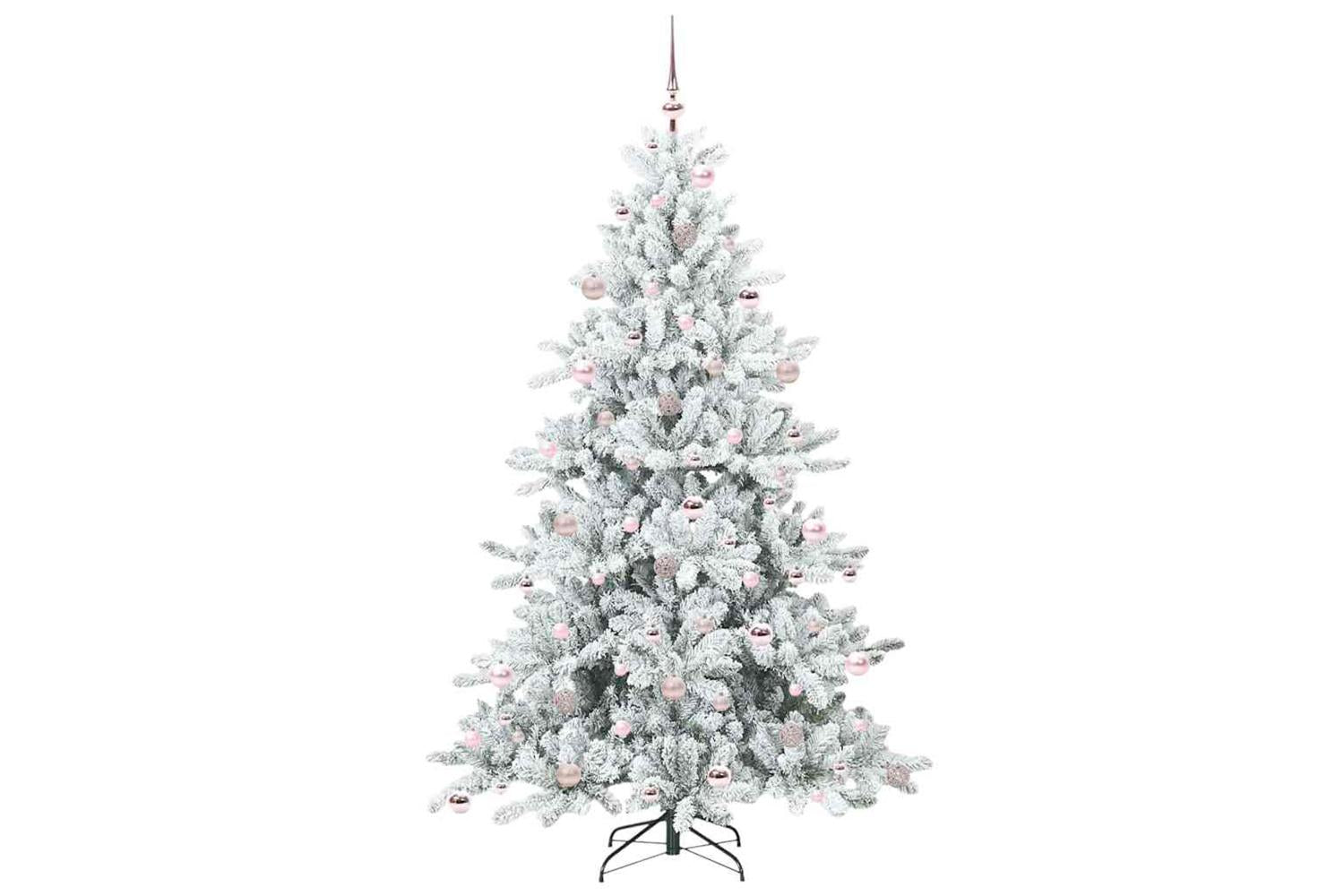Vidaxl Artificial Hinged Christmas Tree With 300 Leds 210 Cm Pvc-4
