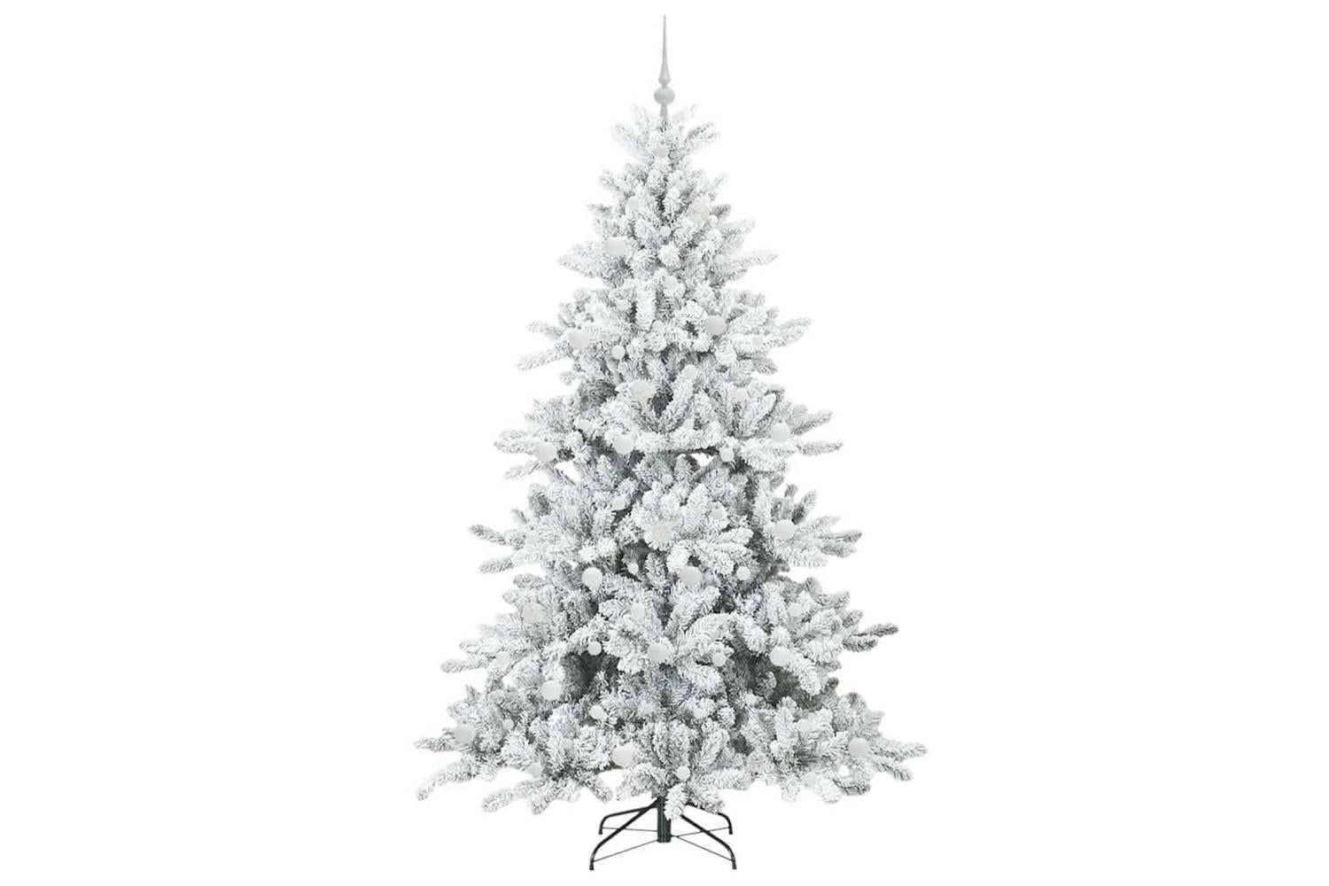 Vidaxl Artificial Hinged Christmas Tree With 300 Leds 210 Cm Pvc-3