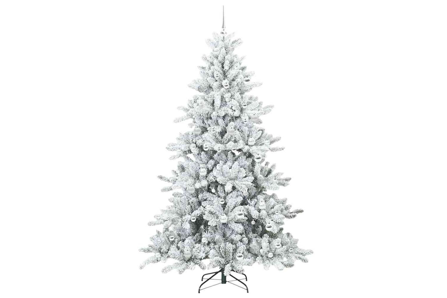 Vidaxl Artificial Hinged Christmas Tree With 300 Leds 210 Cm Pvc-4