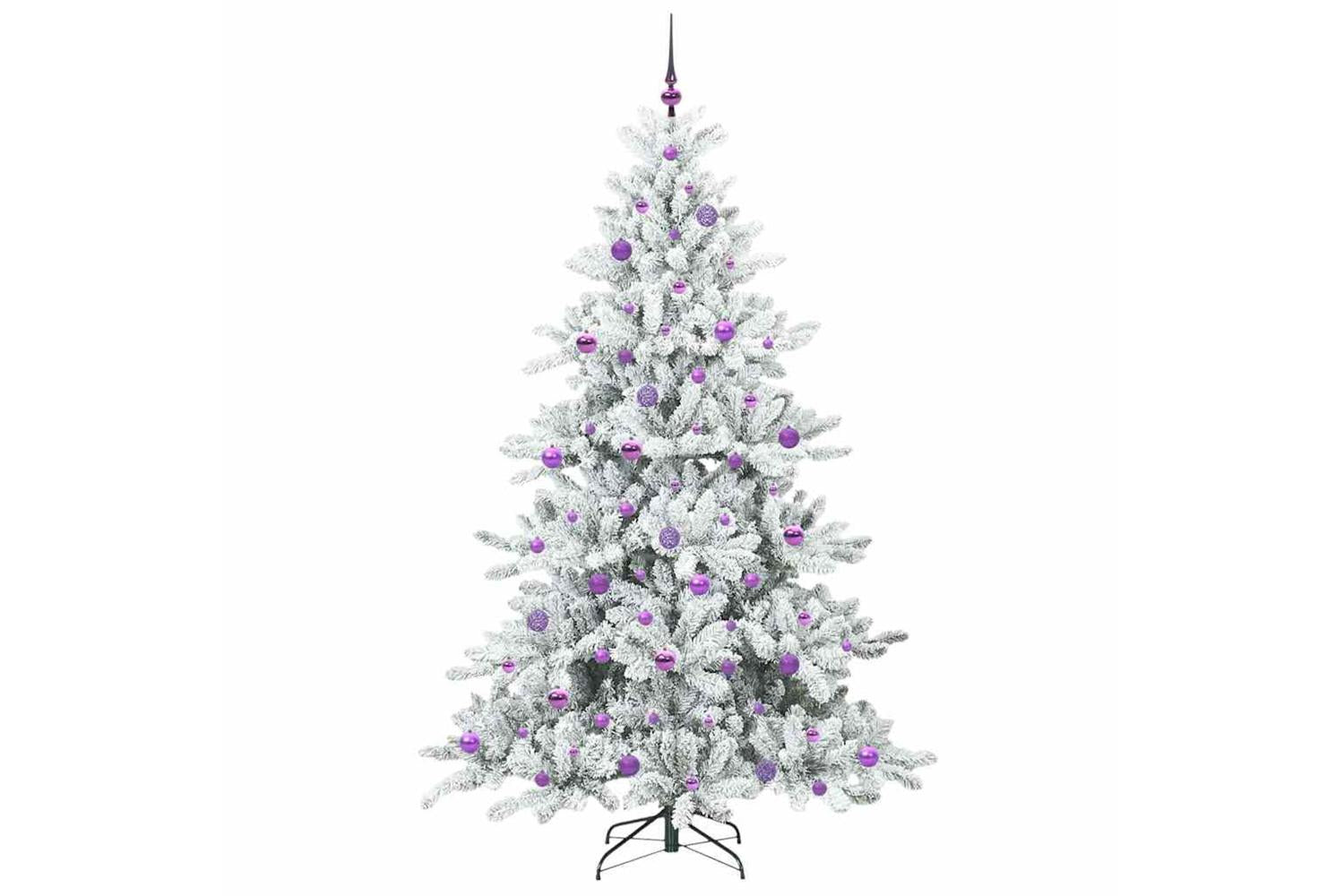 Vidaxl Artificial Hinged Christmas Tree With 300 Leds 210 Cm Pvc-4