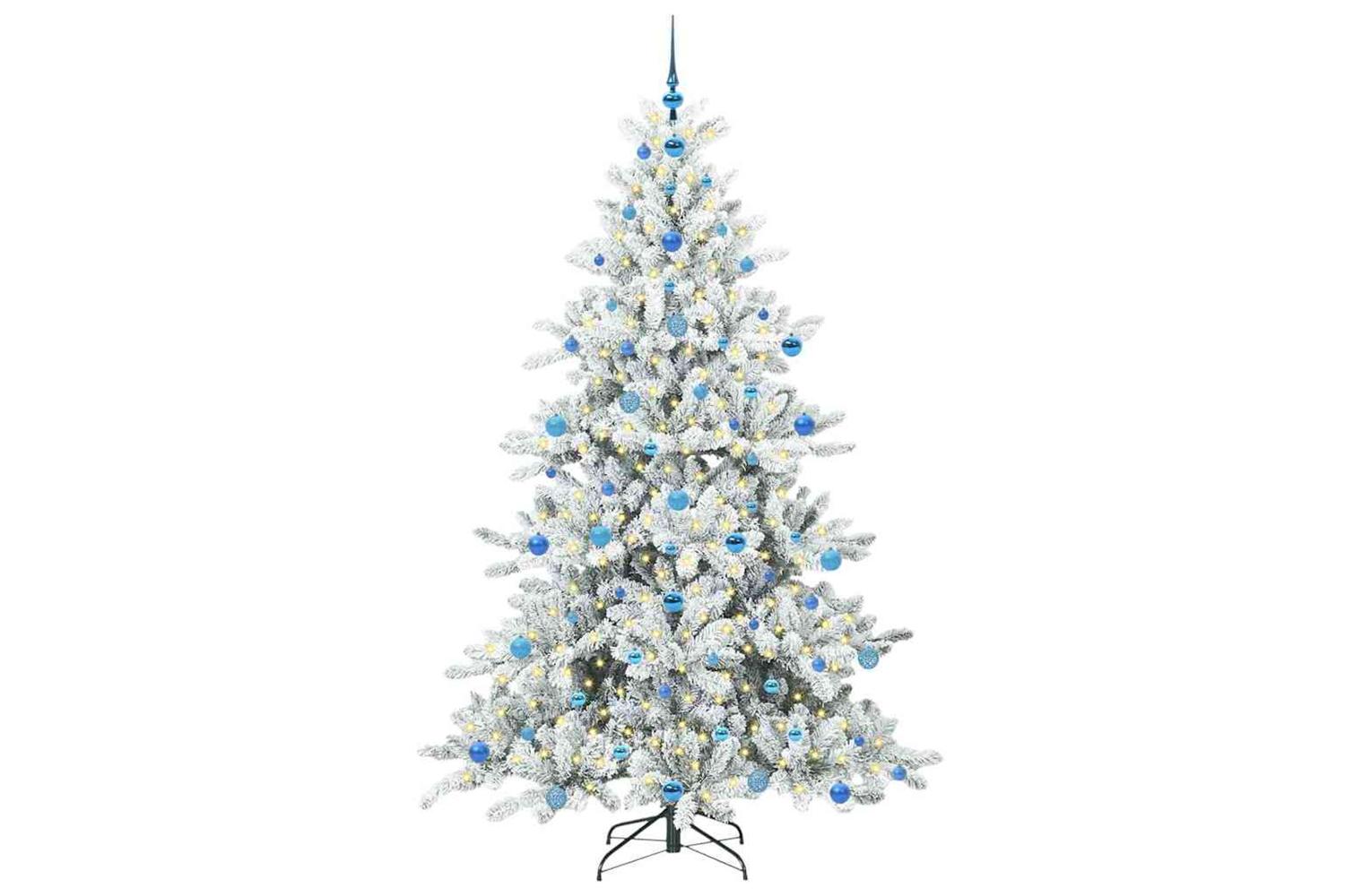 Vidaxl Artificial Hinged Christmas Tree With 300 Leds 210 Cm Pvc-3