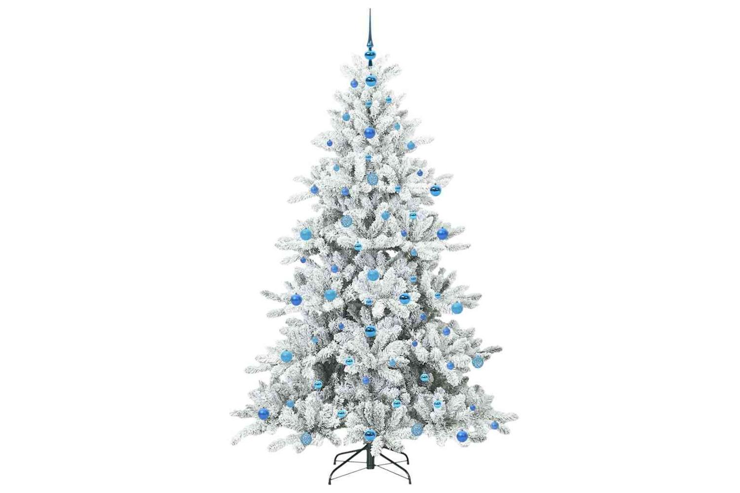 Vidaxl Artificial Hinged Christmas Tree With 300 Leds 210 Cm Pvc-4