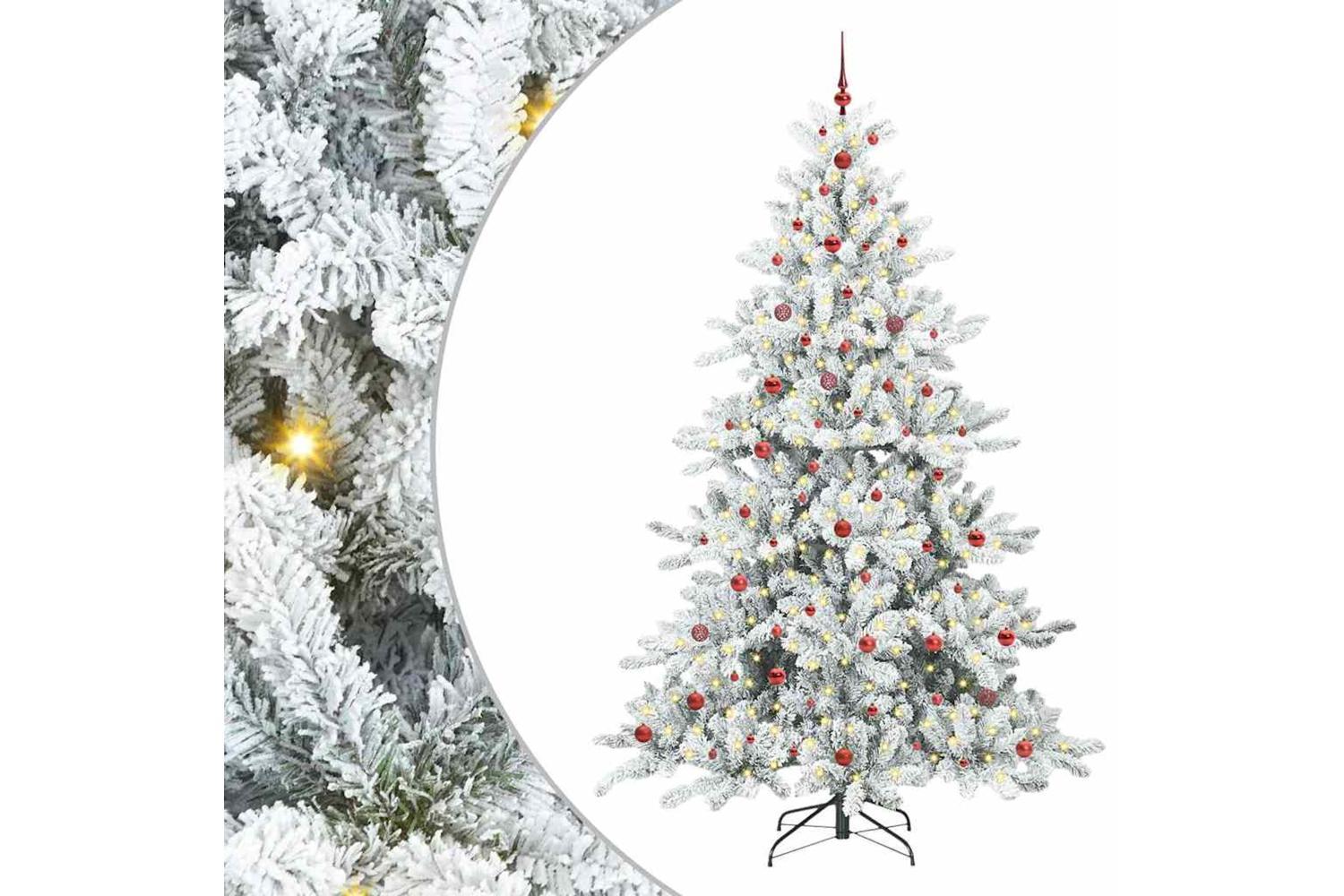 Vidaxl Artificial Hinged Christmas Tree With 300 Leds 240 Cm Pvc-2