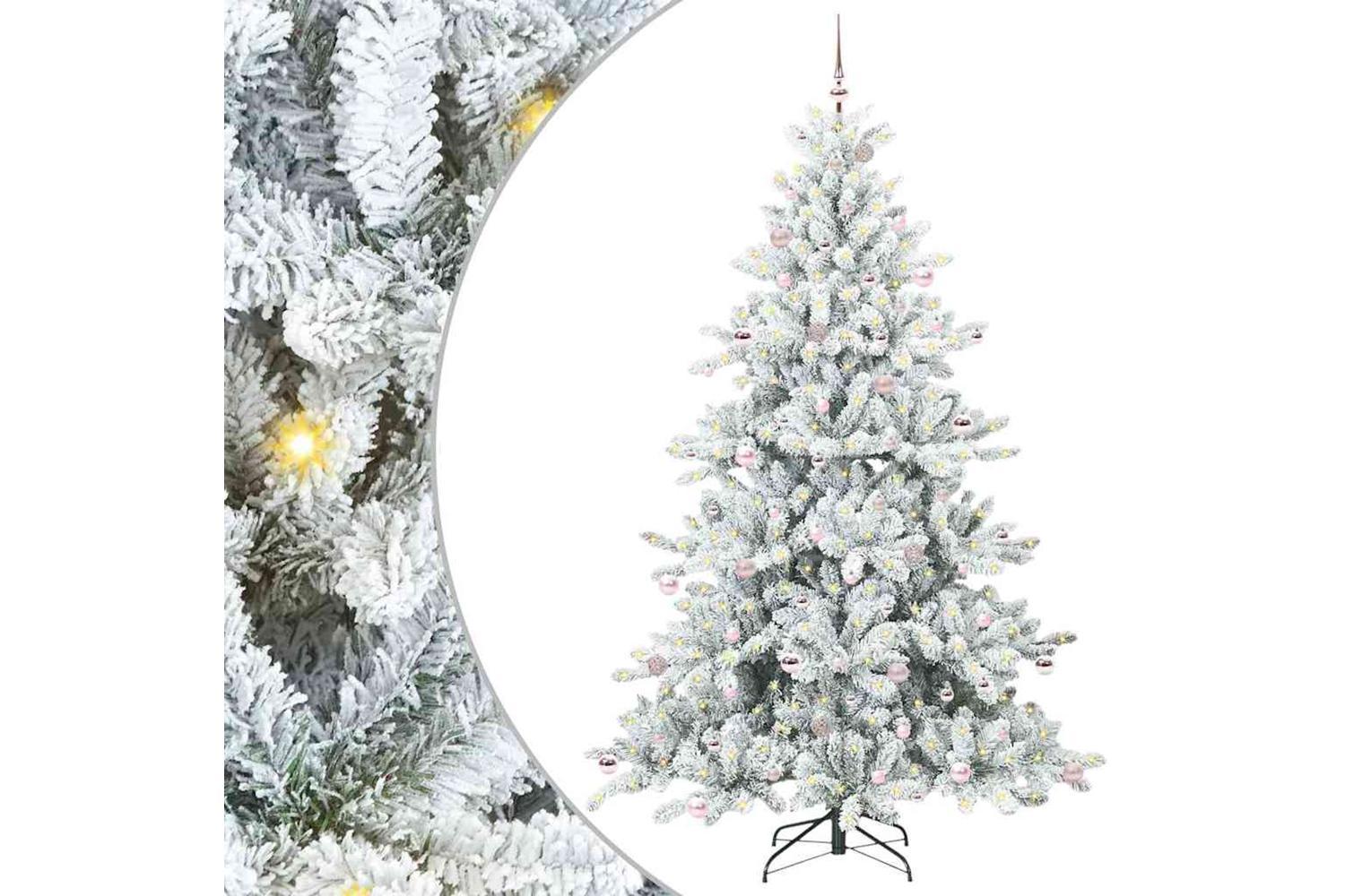 Vidaxl Artificial Hinged Christmas Tree With 300 Leds 240 Cm Pvc-2