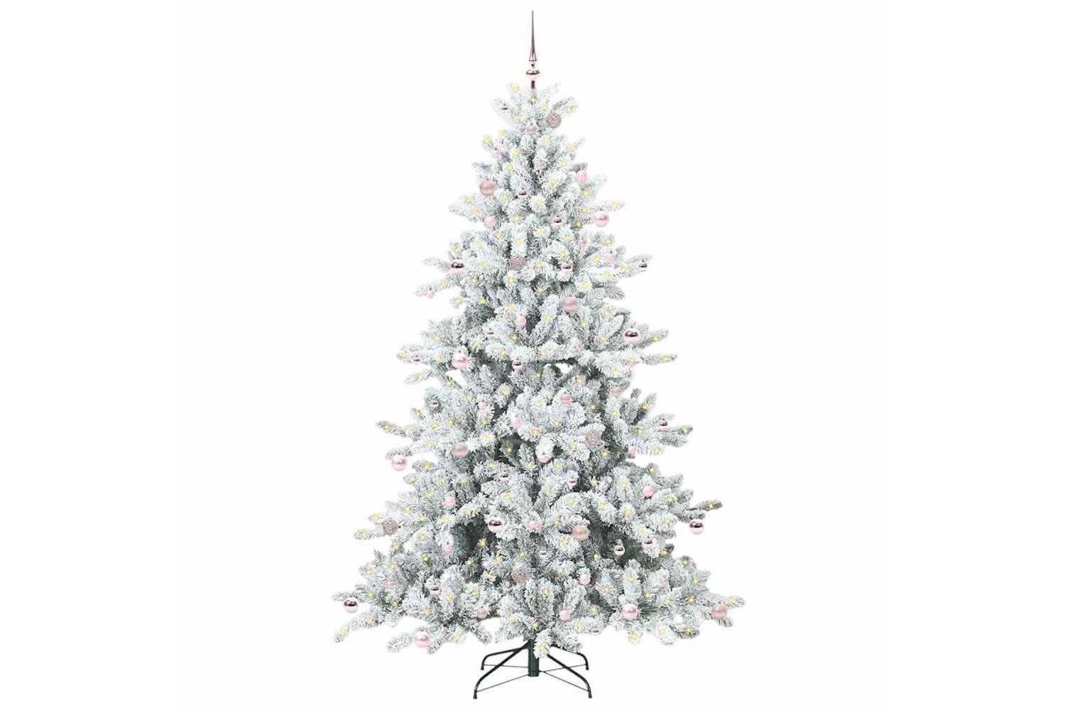 Vidaxl Artificial Hinged Christmas Tree With 300 Leds 240 Cm Pvc-3