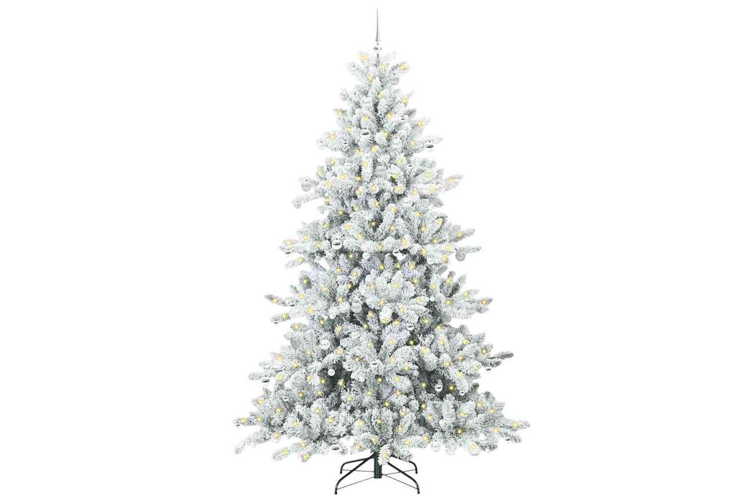 Vidaxl Artificial Hinged Christmas Tree With 300 Leds 240 Cm Pvc-3