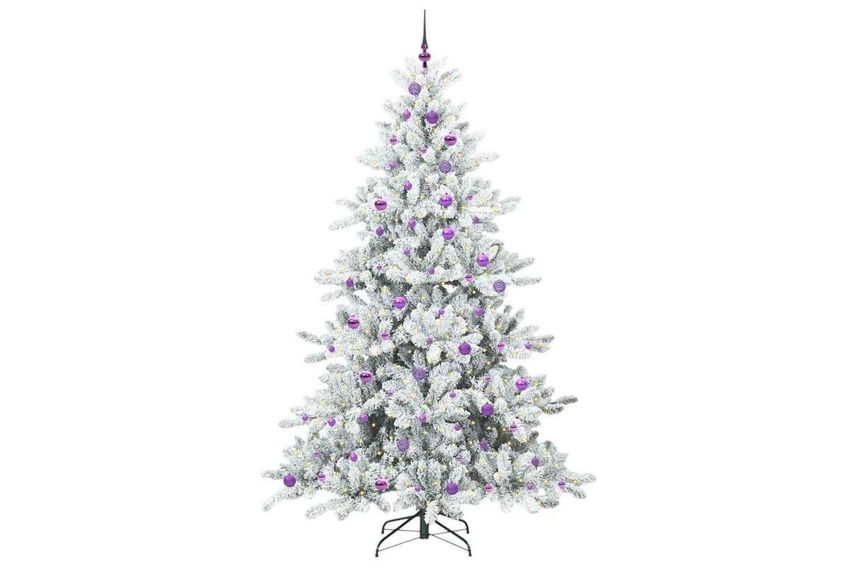 Vidaxl Artificial Hinged Christmas Tree With 300 Leds 240 Cm Pvc-3