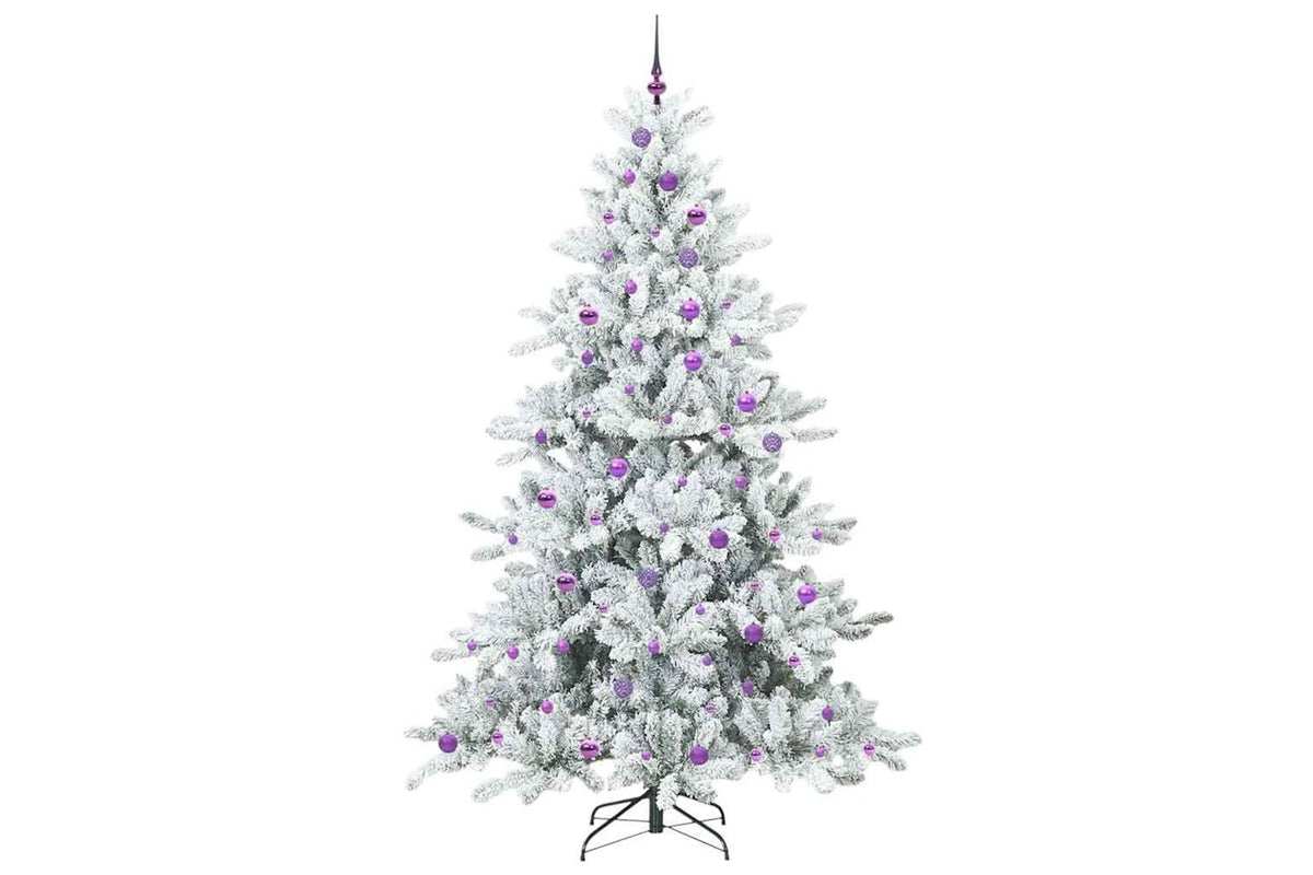 Vidaxl Artificial Hinged Christmas Tree With 300 Leds 240 Cm Pvc-4
