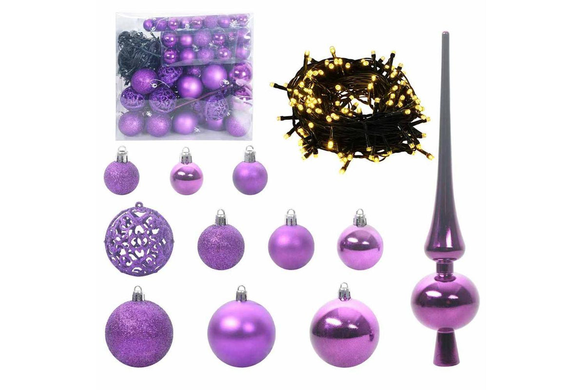Vidaxl Artificial Hinged Christmas Tree With 300 Leds 240 Cm Pvc-6