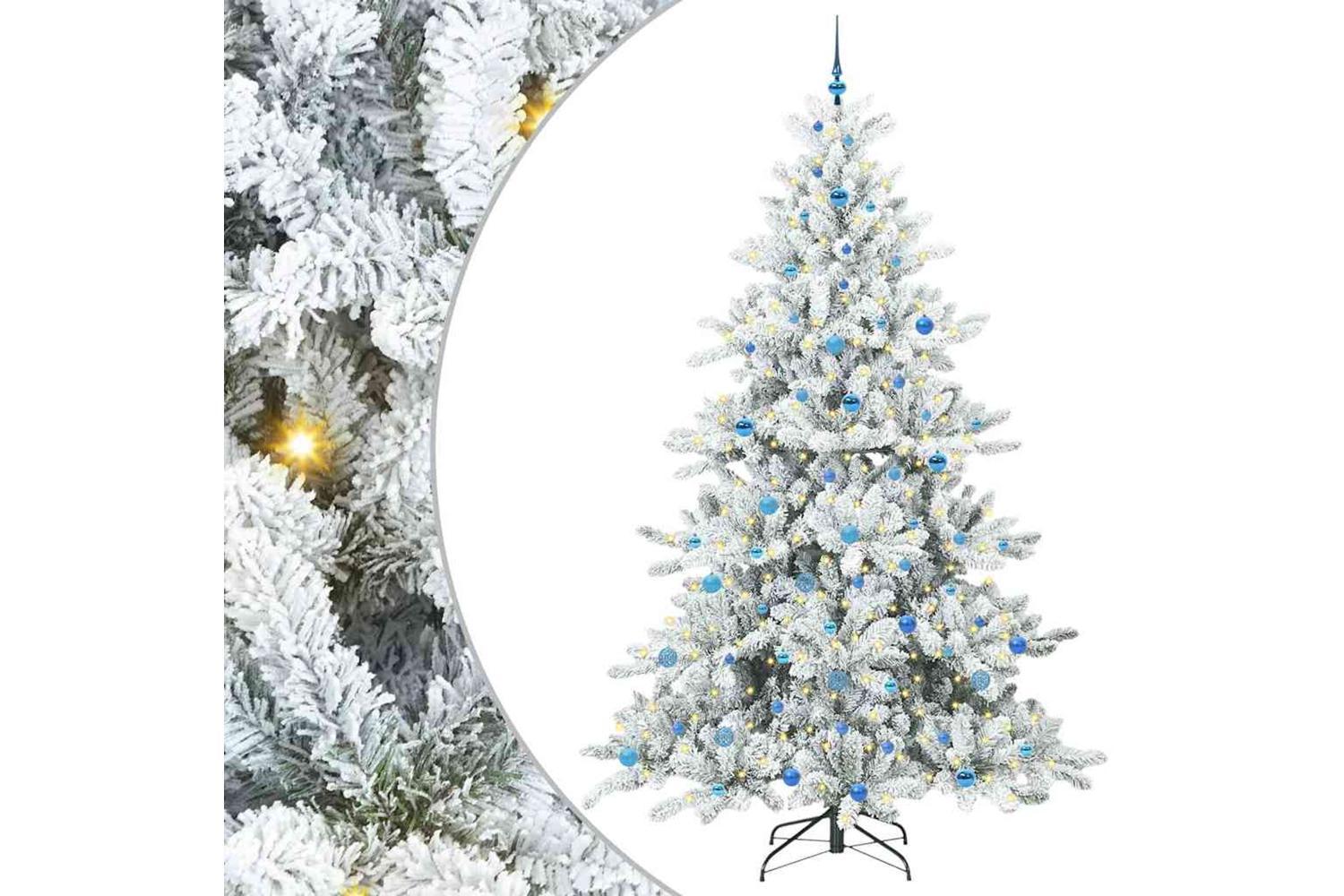 Vidaxl Artificial Hinged Christmas Tree With 300 Leds 240 Cm Pvc-2
