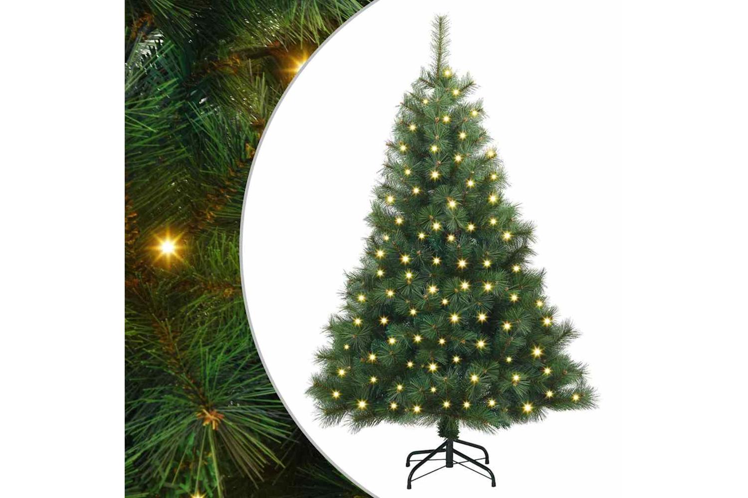 Vidaxl Artificial Christmas Tree With 150 Leds Green 120 Cm Pe And Pvc-2