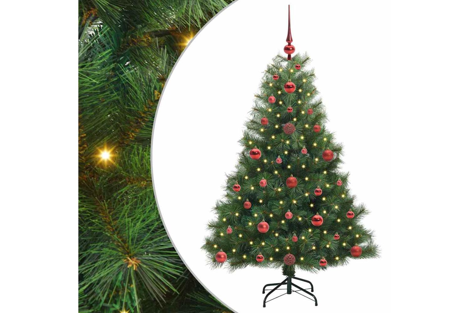 Vidaxl Artificial Christmas Tree With 150 Leds Green 120 Cm Pe And Pvc-2