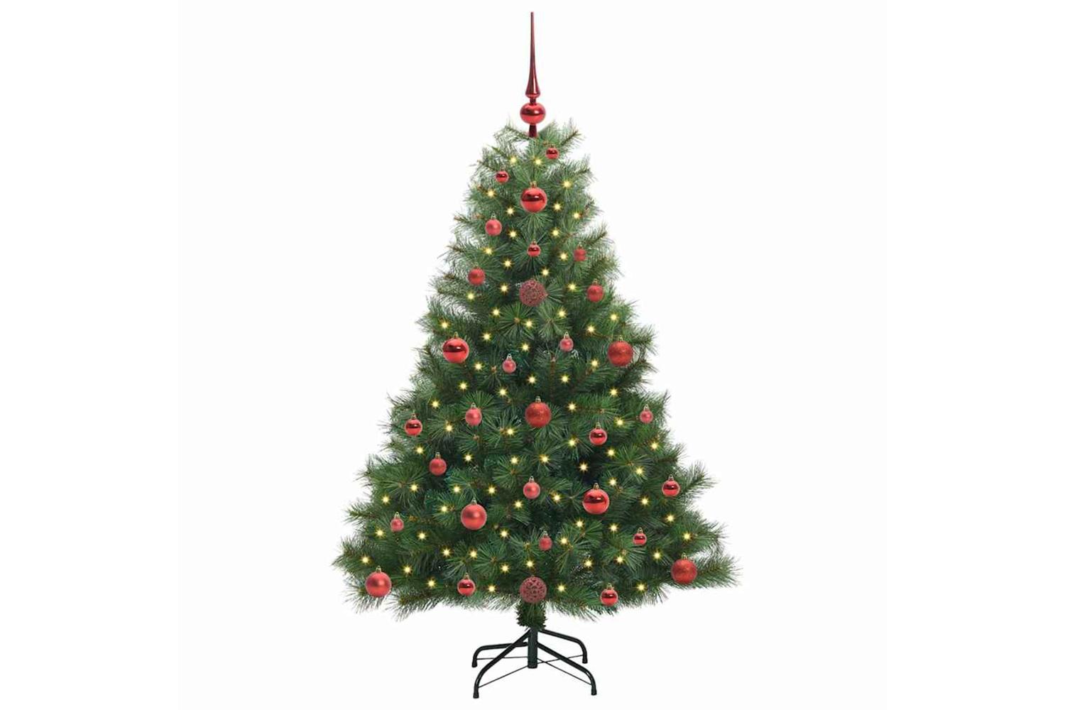 Vidaxl Artificial Christmas Tree With 150 Leds Green 120 Cm Pe And Pvc-3