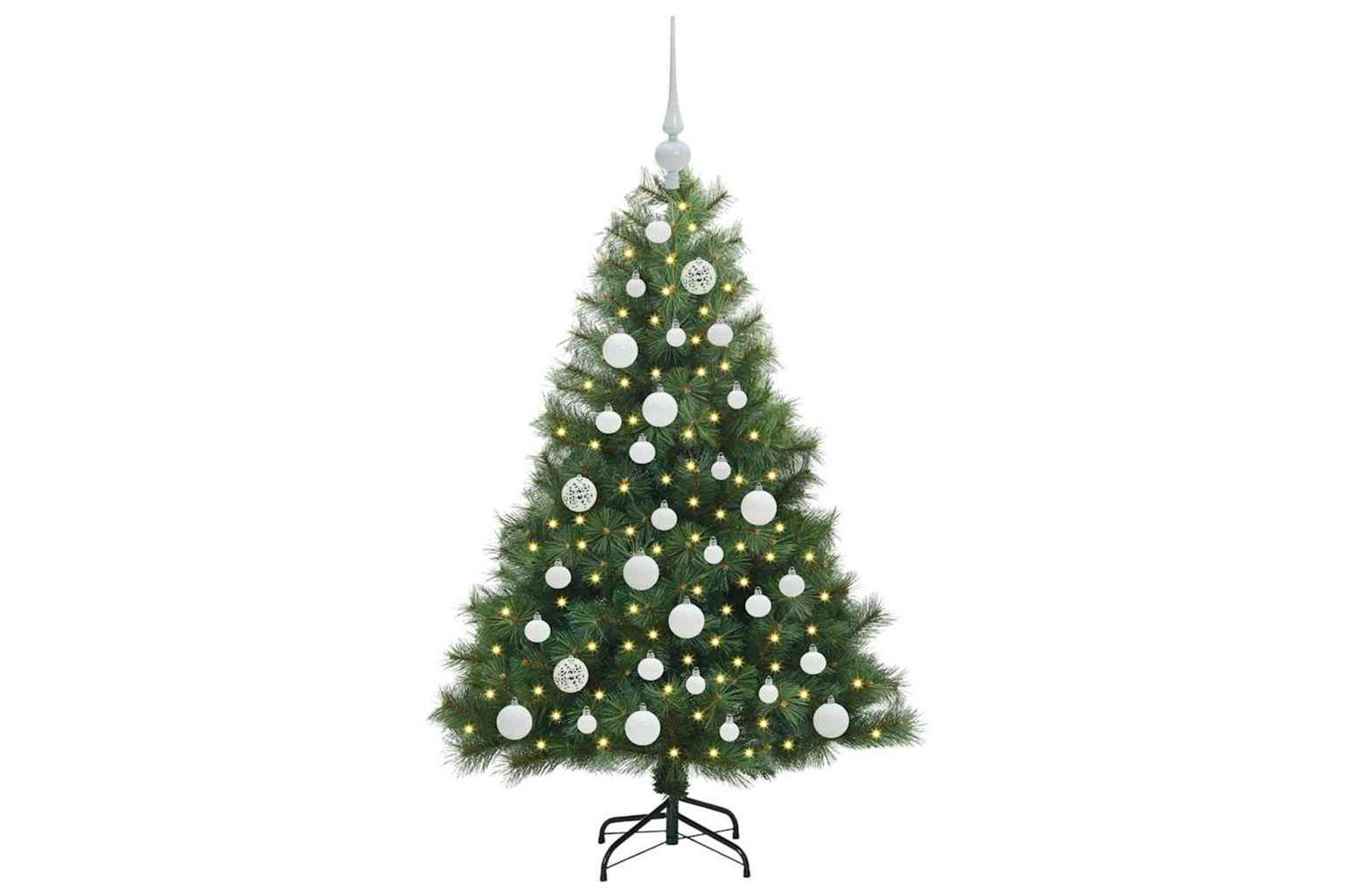 Vidaxl Artificial Christmas Tree With 150 Leds Green 120 Cm Pe And Pvc-3