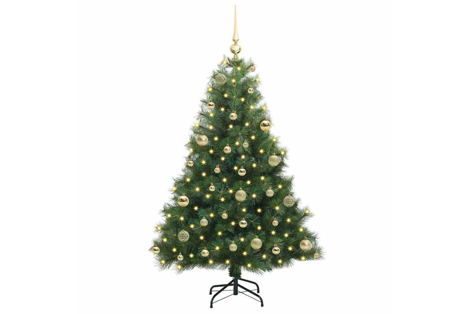 Vidaxl Artificial Christmas Tree With 150 Leds Green 120 Cm Pe And Pvc-3