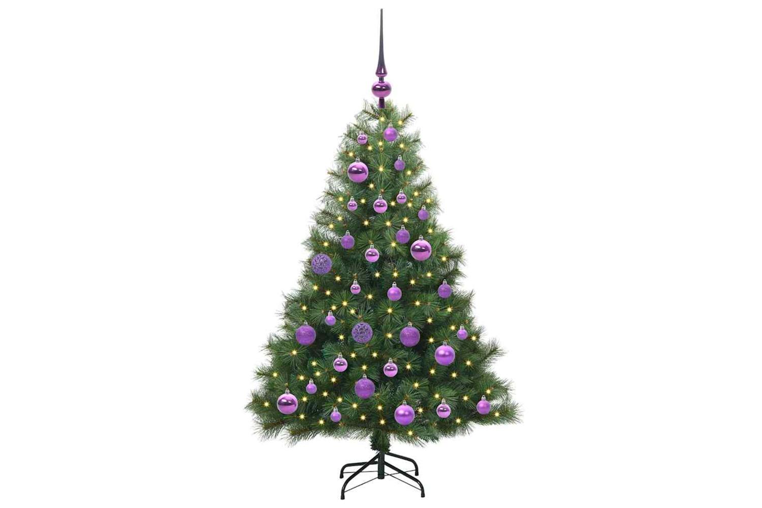Vidaxl Artificial Christmas Tree With 150 Leds Green 120 Cm Pe And Pvc-3