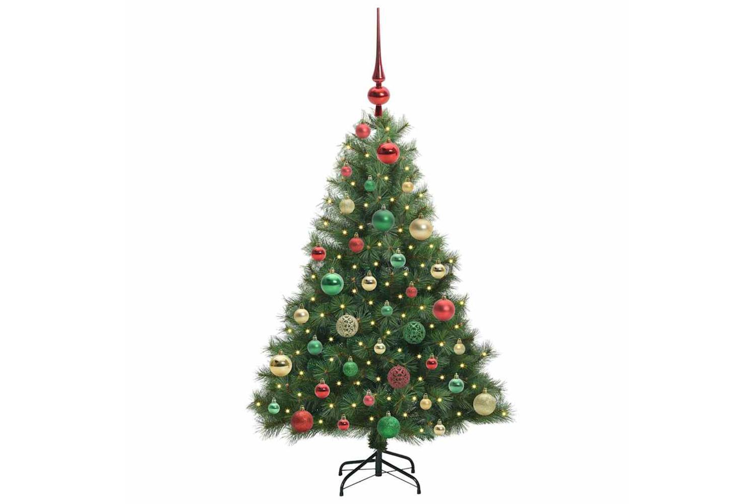 Vidaxl Artificial Christmas Tree With 150 Leds Green 120 Cm Pe And Pvc-3
